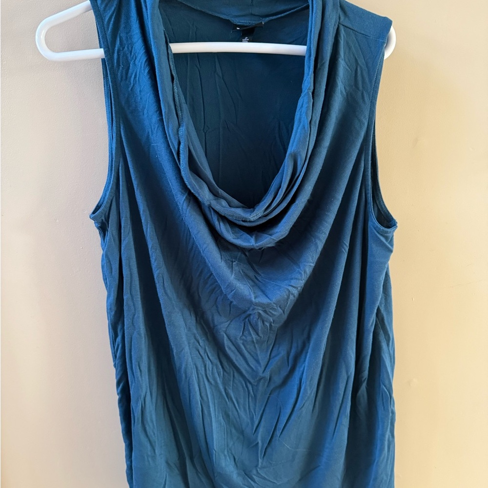 Worn Once Torrid Size 2 Stylish Blue Sleeveless Cotton Top